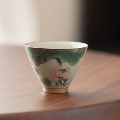 60ml Ceramics Hand Painted Teacup Master Cup Vintage Chinese Kung Fu Teaset