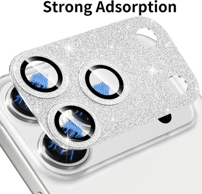 Compatible with Iphone 17 Pro Max Camera Lens Protector, Bling Glitter 9H Temper