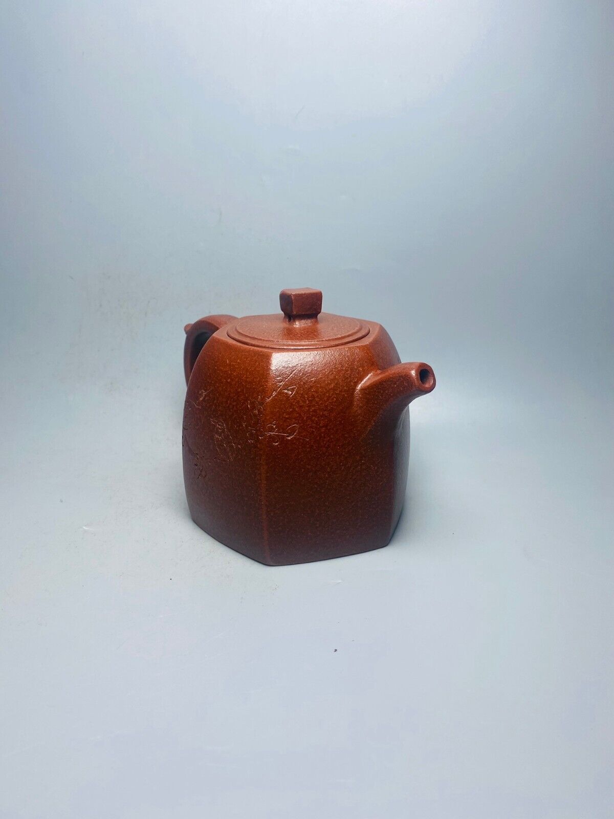 Chinese Yixing Zisha Clay Handmade Exquisite Teapot （高六方底款：范禄曾）