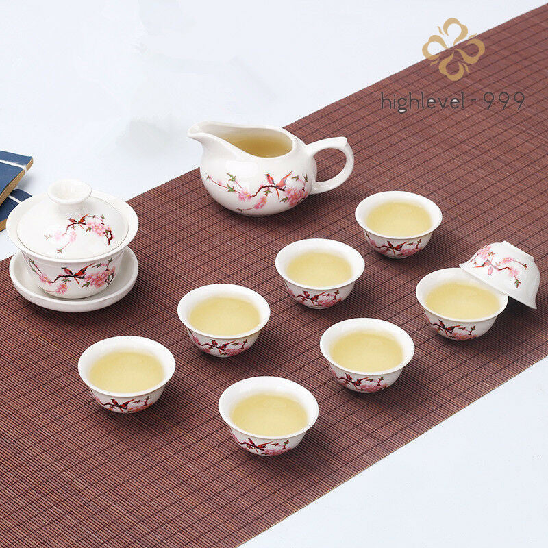Chinese Ceramic Tea Set Kung Fu Tea Ceremony Gaiwan Tea Cup Set