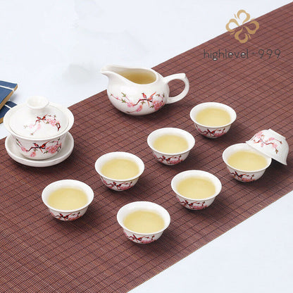 Chinese Ceramic Tea Set Kung Fu Tea Ceremony Gaiwan Tea Cup Set