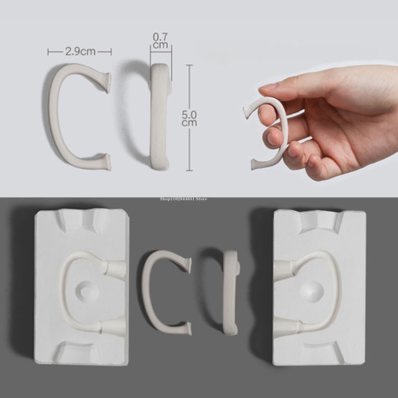 Pottery Tools Ceramic Mold Grouting Plaster DIY Teapot Water Cups Handle Molding