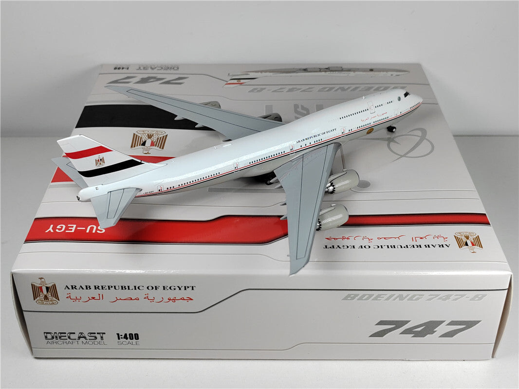 1:400 JC Wings ARAB REPUBLIC OF EGYPT B747-8 Passenger Airplane Diecast Model