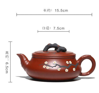 280ml Yixing Purple Clay Pot Dahongpao Plum Bossom Teapot Kung Fu Tea Set