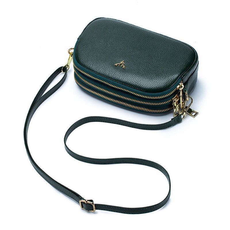 Casual Crossbody Bag Retro Shoulder Bag Flap Cow Leather Messenger Bags Handbags