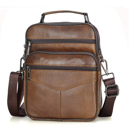 Men Genuine Leather Handbag Male Shoulder Bag Cowhide Leather Bag Men's Tote