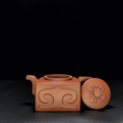 Chinese Yixing Zisha Clay Handmade Exquisite Teapot （四方如意壶 底款：曼唏陶艺）