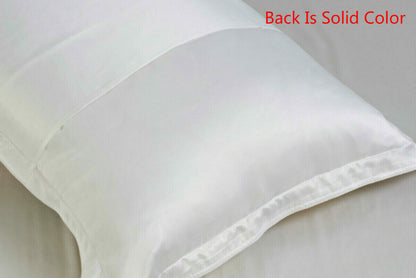Mulberry Silk Pillowcase 25 Momme Floral Genuine Silk Sleep Pillow Cover Counter