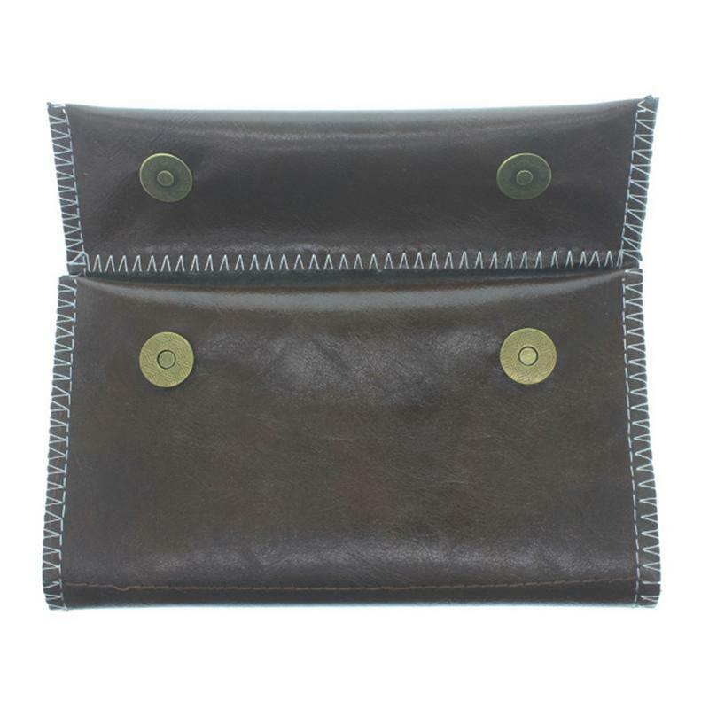 Leather Tobacco Pouch Pipe Cigarette Holder Smoking Paper Holder Wallet Male Bag