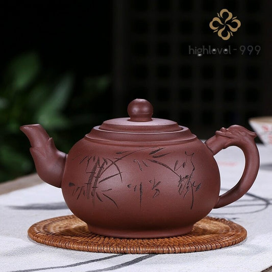 450ml Chinese Yixing Teapot Purple Clay Tea Pot Handmade Household Tea Set
