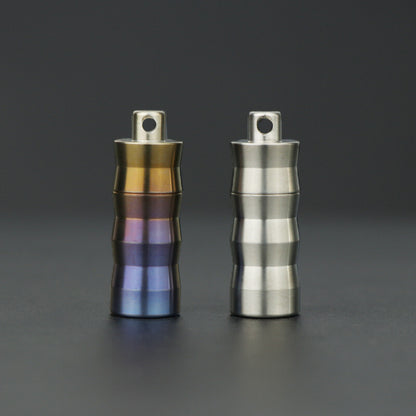 EDC Titanium Pill Case Container Portable Waterproof Box Keychain Pendant