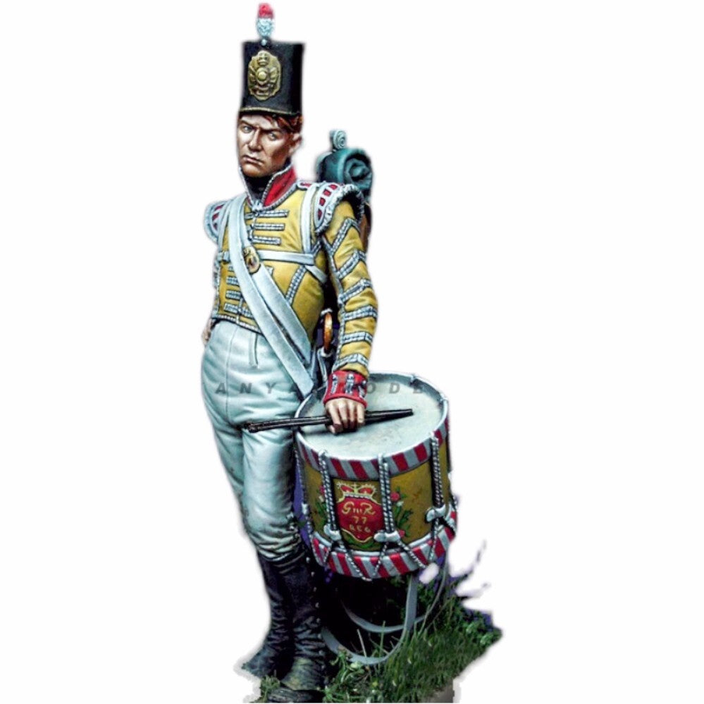 1/32 resin figure model kit Napoleon era drummer Unassembled Unpainted