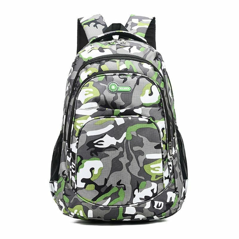 School Bags 2 Sizes Camouflage Waterproof Girl Boy Orthopedic Backpack Kids Book