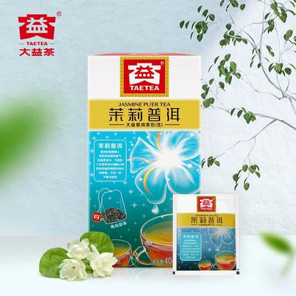 Jasmine Pu'er Tea Yunnan Dayi Tea Office Sheng Puerh Cha 25pcs Tea Bags