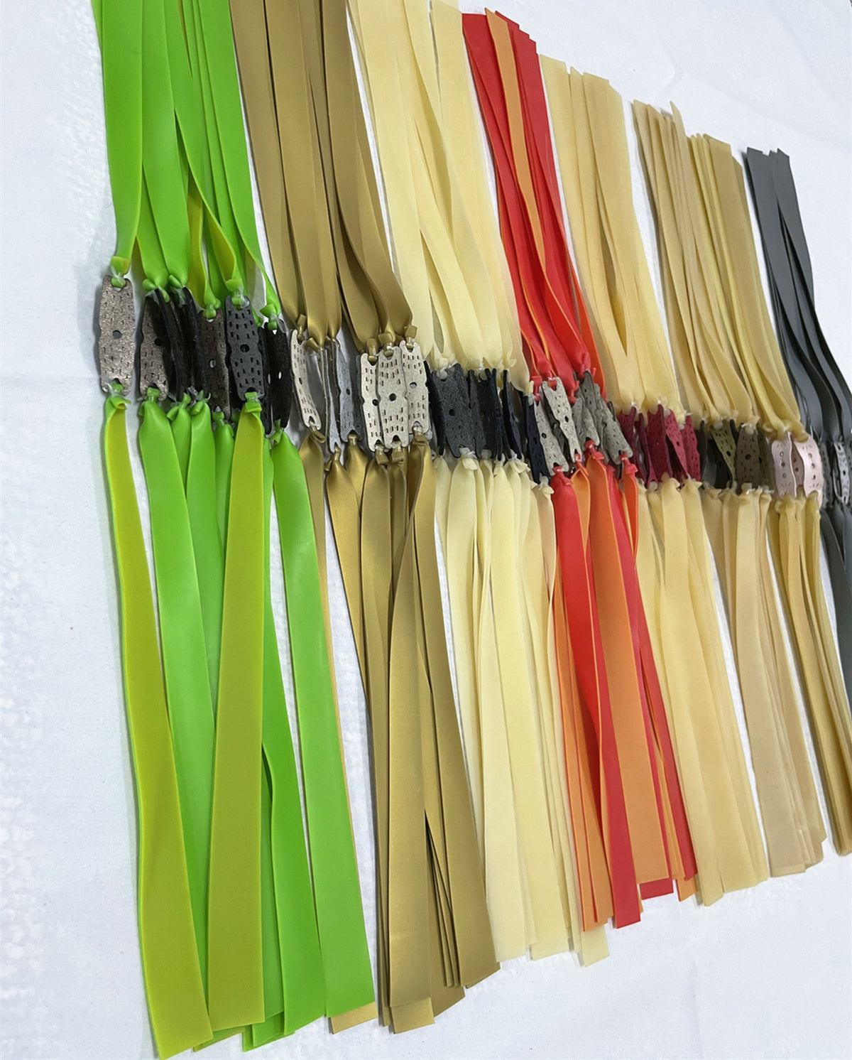 10 Flat Rubber Bands Slingshot Hunting Catapult Replacement Elastic Tapered Band