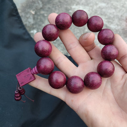 20mm Fashion Violet Purple Women Beaded Bracelet Wooden Clothing Accessories Men