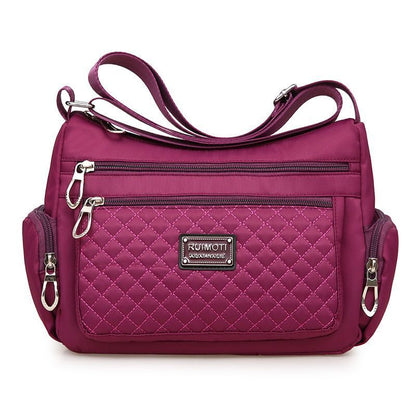 Nylon Shoulder Bag Waterproof Crossbody Bag All-Match Handbag Travel Handbag 1PC