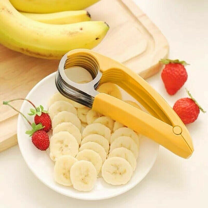 2 Cortador de platanos cambur de acero inoxidable para frutas vegetales cocina