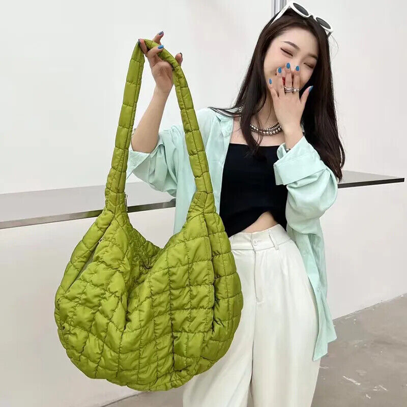 Casual Padded Women Handbag Shoulder Crossbody Bags Underarm Bag Purses