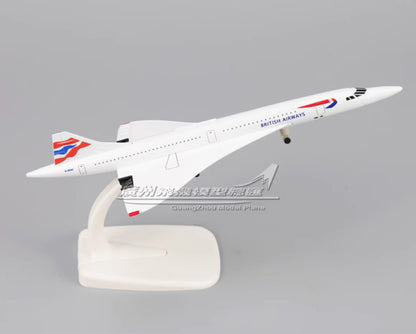 20CM BRTISH AIRWAYS Concorde Commercial Plane Airplane Diecast Aircraft Model