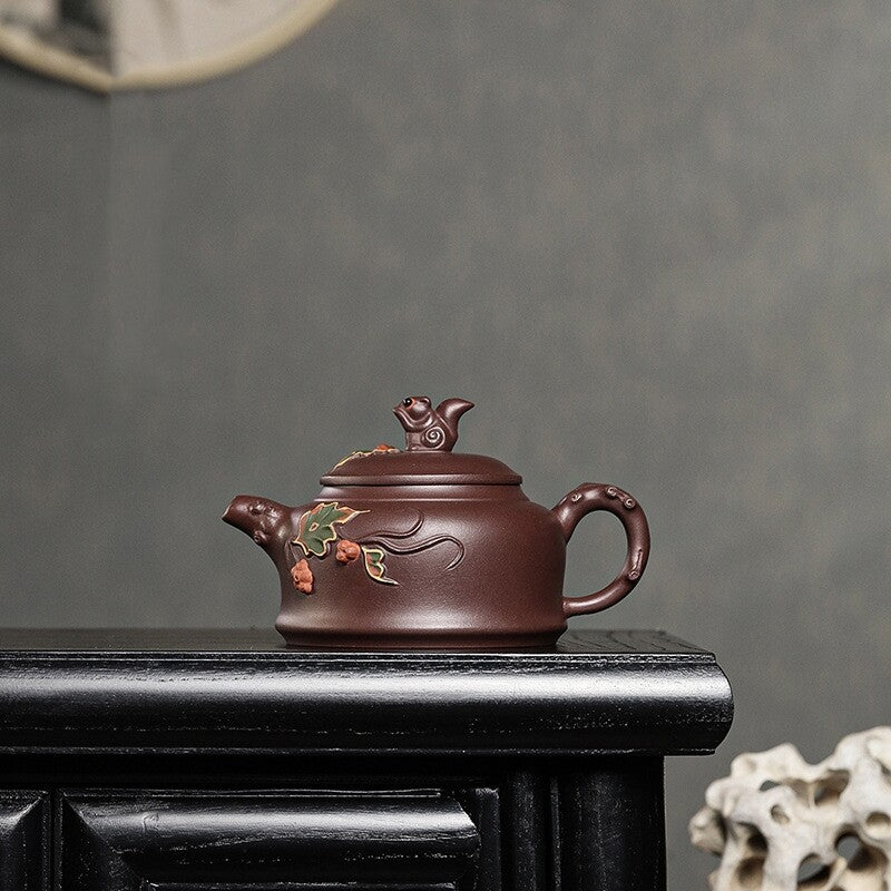Handmade Tea Pot Original Ore Real Yixing Zisha Purple Clay Marked Master Pot