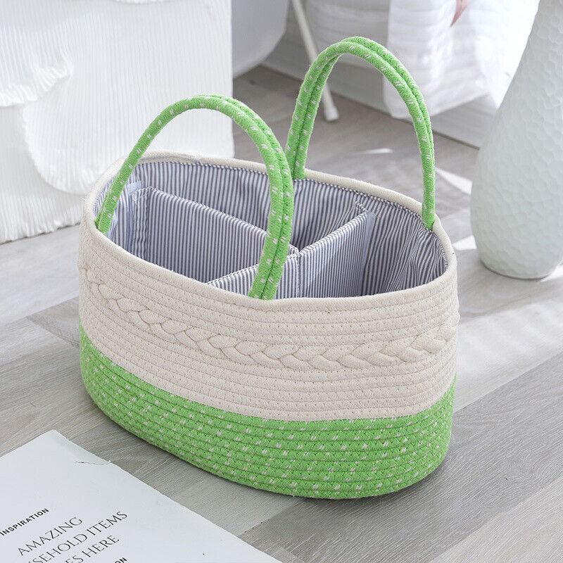 Cotton Baby Diaper Caddy Organizer Nursery Storage Bin Basket Mommy Handbag