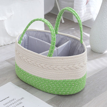 Cotton Baby Diaper Caddy Organizer Nursery Storage Bin Basket Mommy Handbag