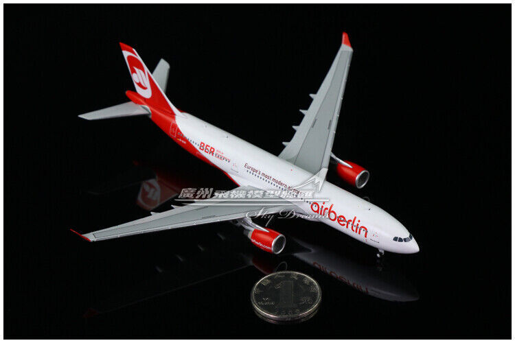 1:400 JC Wings Airberlin AIRBUS A330-200 Passenger Airplane Diecast Plane Model