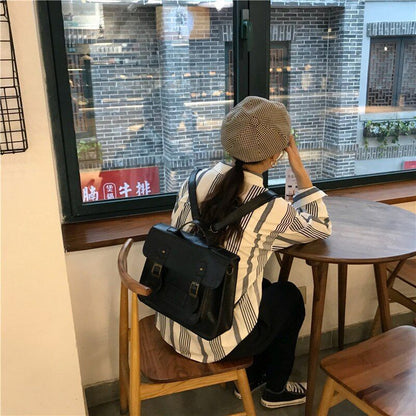 Vintage Women Backpack Preppy Style Student Purse Multifunctional Shoulder Bags