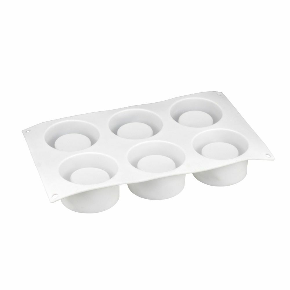 3D Silicone Mold 6 Holes Pudding Cupcake Art Cake Baking Pastry Mousse Chocolate