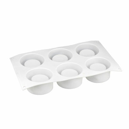 3D Silicone Mold 6 Holes Pudding Cupcake Art Cake Baking Pastry Mousse Chocolate