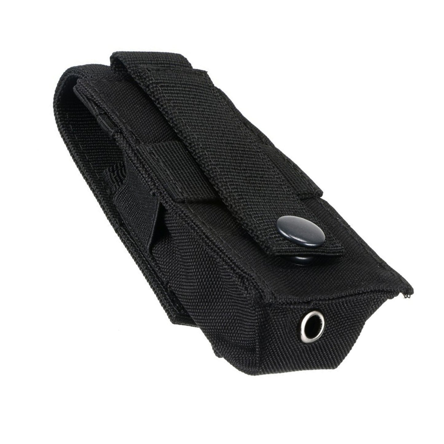 Black Tactical Molle Flashlight Holder Belt Holster Pouch Torch Carry Case