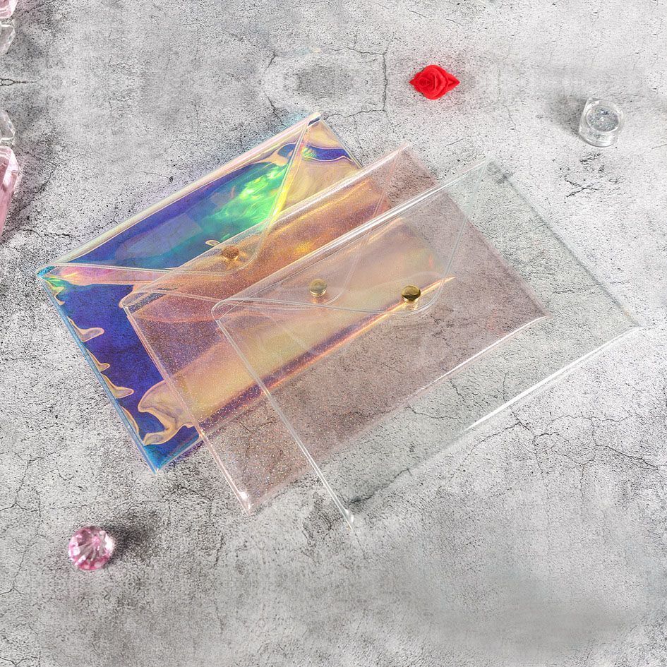 Laser Transparent Cosmetic Bags Case Clear Organizer Makeup Bag Pouch Traveling