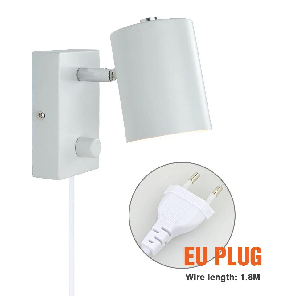 Wall Lamps Indoor LED With Switch Nordic Simple Lights EU US Plug Bedside Sconce