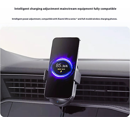 Genuine Xiaomi 50W Car Wireless Fast Charger Air Vent Mount Phone Holder, All Qi