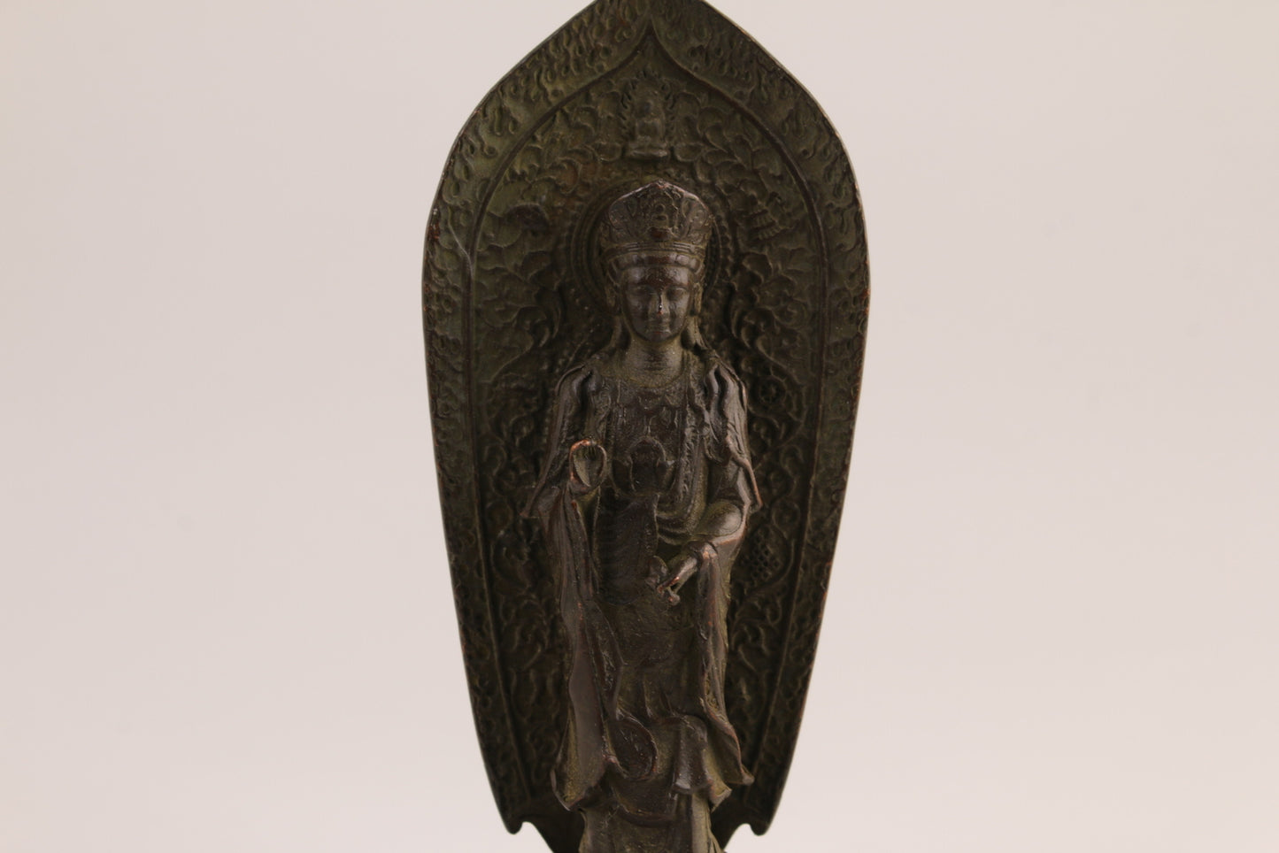 Blessing Rare Chinese copper kwan-yin Figure statue collect bronze table decor