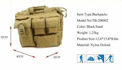 15'' Tactical Computer Backpack Belt Shoulder Bag Camping Outdoor Sports Hiking