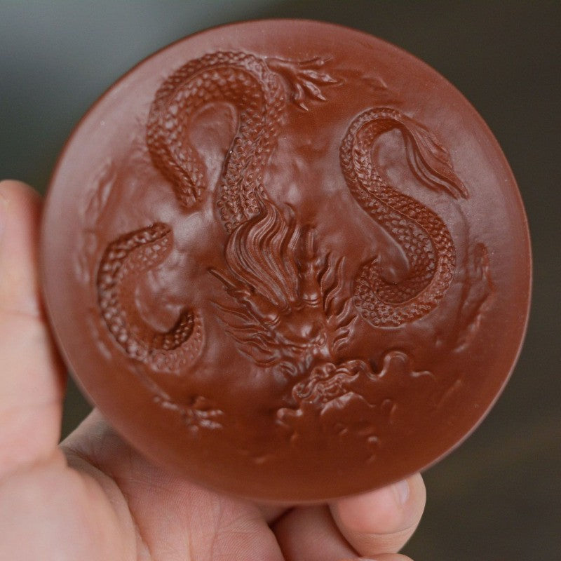 45ml Yixing Purple Clay Handcarved Dragon Douli Cup Master Cup Kung Fu Teaware