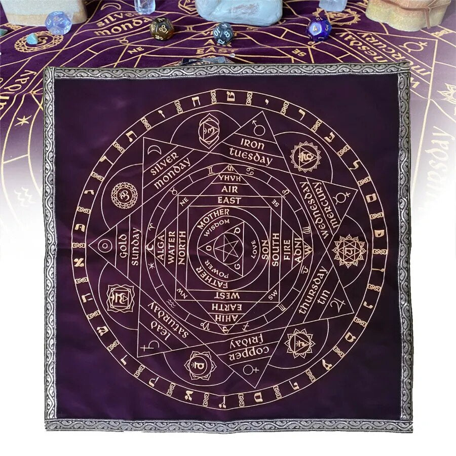 Buddha Energy Awakening Crystal Divination Wizard Tarot Metatrone's Tableclot