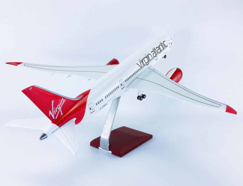 1:130 43CM Virgin Atlantic BOEING 787 Airplane Landing Gear Resin Aircraft Model