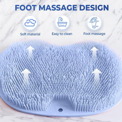 Foot Back Scrubber Exfoliating Silicone Massager Pad Cleaning Mat Bath Shower