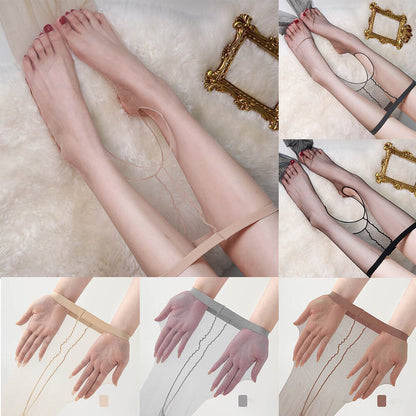 Women's Ultra-thin Pantyhose Seamless Stockings Low-waist Crotchless Pantyhose