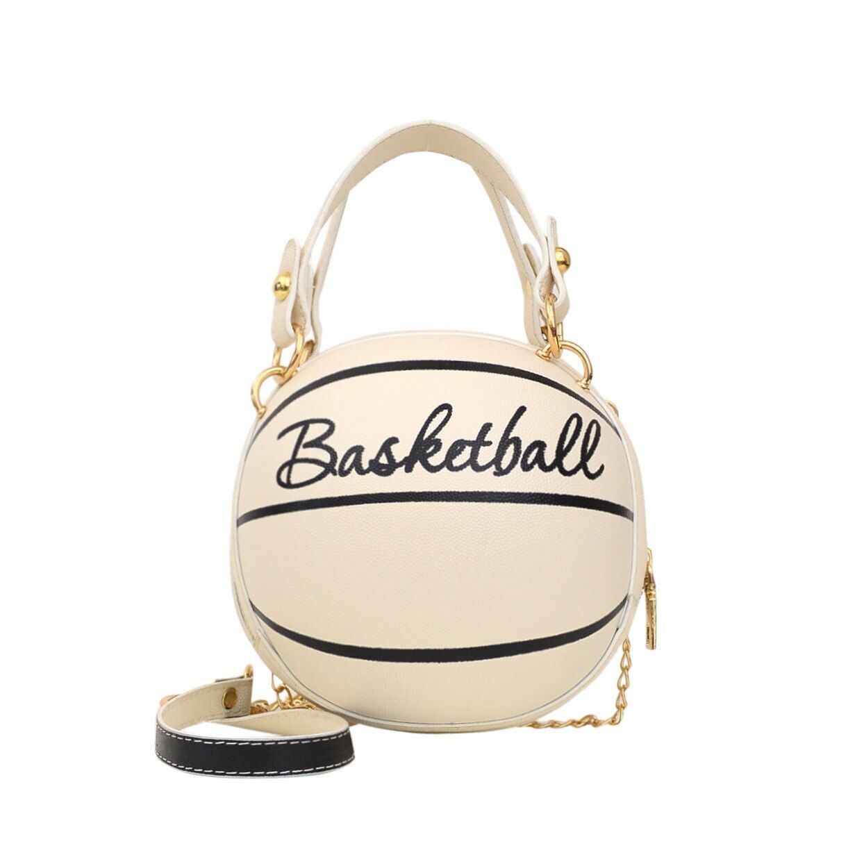 Ball Purse Shoulder Bag Crossbody Handbag Leather Pink Football Bag 16*16*8 CM