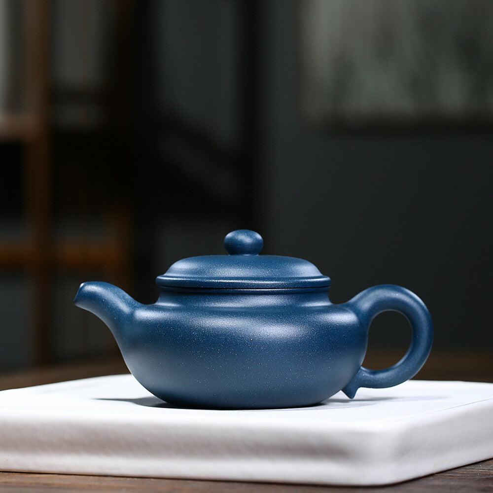 Chinese Yixing Tea Pot Marked Handmade Pot Real Zisha Green Clay 9 Infuser Holes