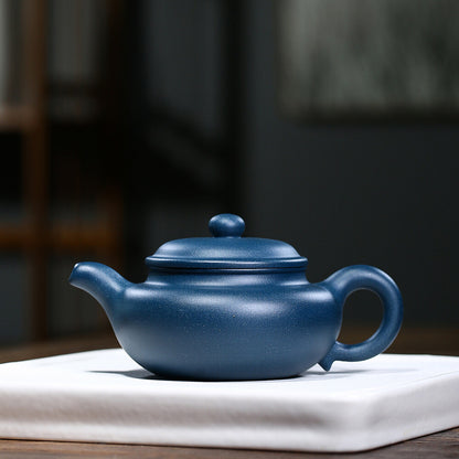 Chinese Yixing Tea Pot Marked Handmade Pot Real Zisha Green Clay 9 Infuser Holes