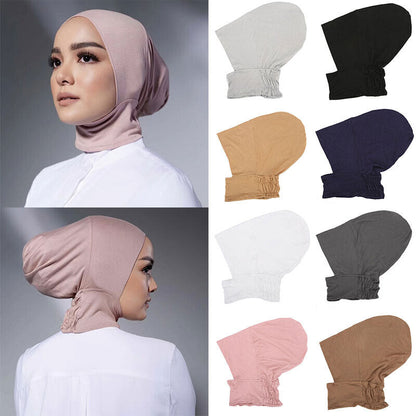 Women Under Scarf Turban Hat Modal Hijab Cap Islamic Muslim Soft Stretch Hijab ⊰