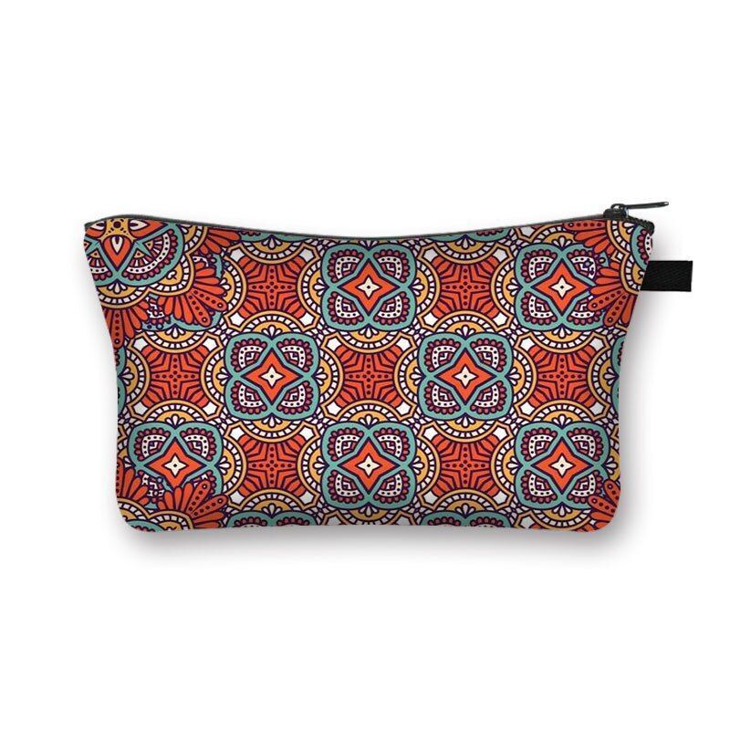 Bohemian Print Cosmetic Bag Fashion Travel Lipstick Toiletry Bag Shopping Purse