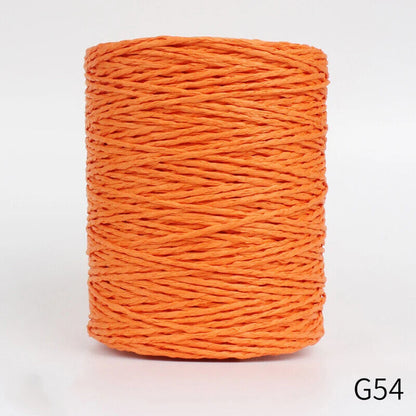 Hand Knitting Yarns 280-300M Natural Raffia Straw Colorful Crochet Threads Rolls