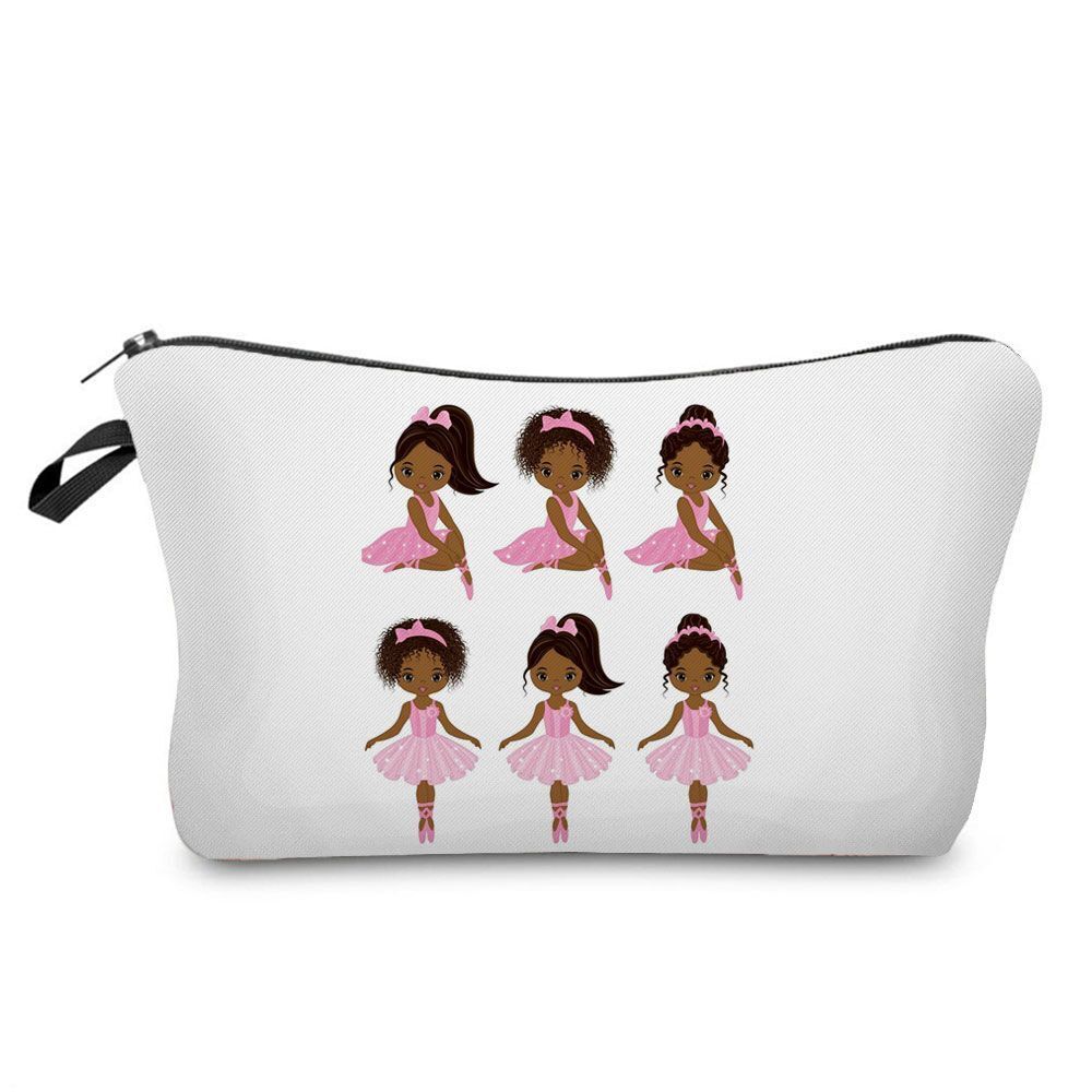 Makeup Bags Dancer Print Cosmetic Case Toiletries Organizer Traveling Polyester