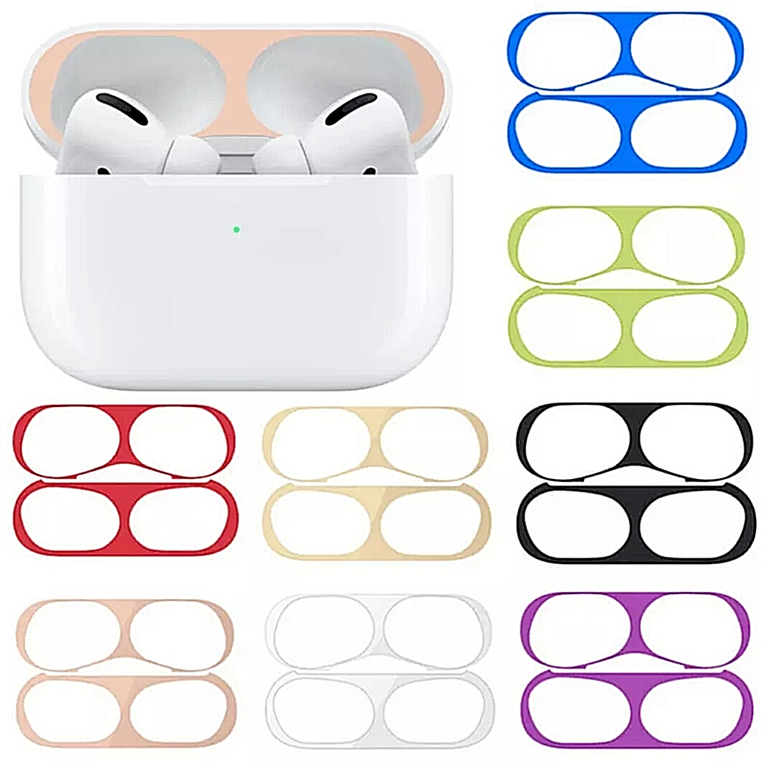 Guardapolvo Protector de Metal Etiqueta Sticker Proteger Audifonos Air-pod Pro